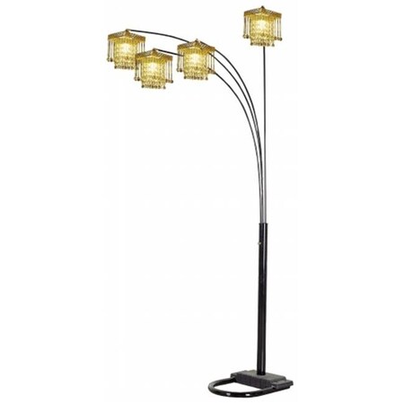 Ore International Ore International 6968BK 4 Arms Arch Floor Lamp - Black 6968BK
